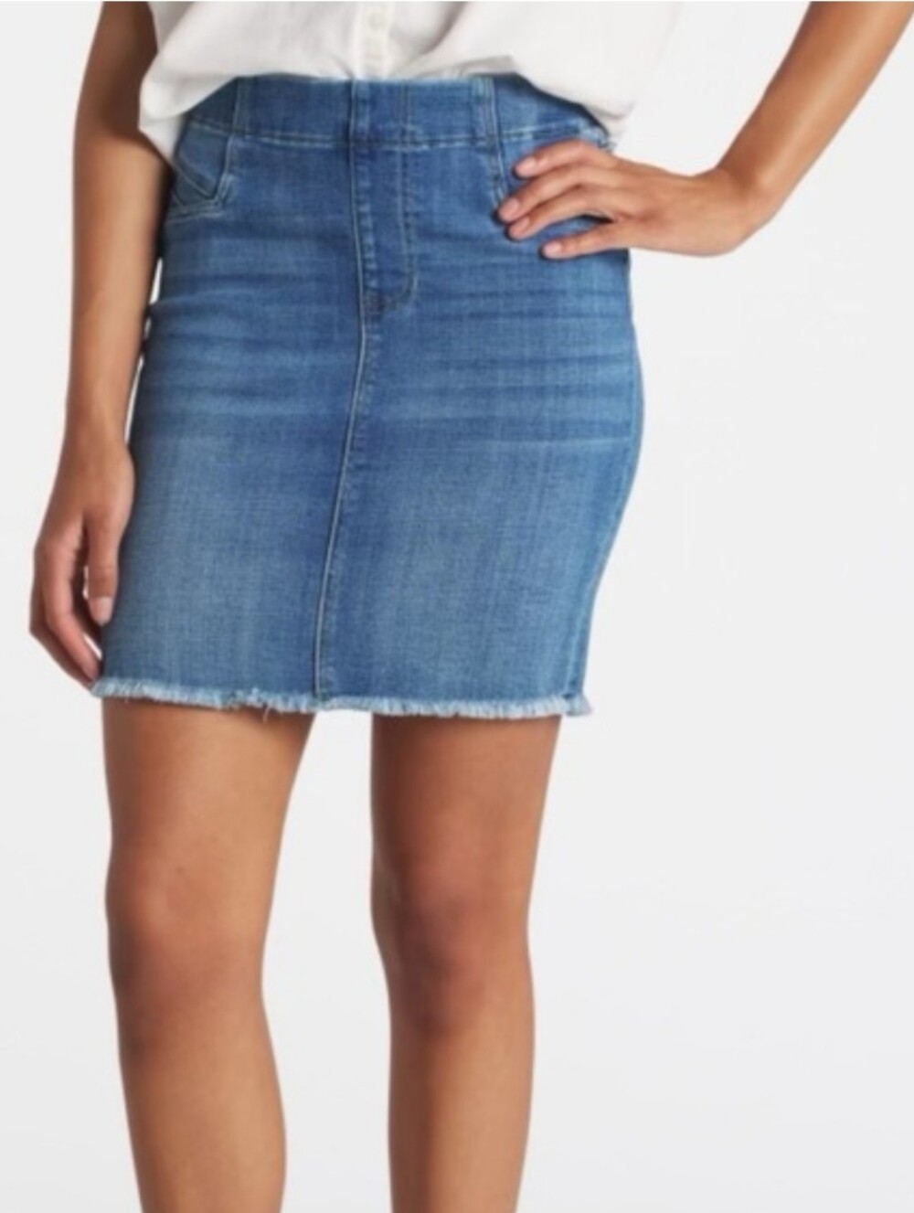 Liverpool Cateye Light Blue Denim Mini Skirt